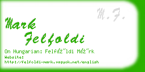 mark felfoldi business card